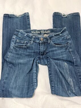 Y2K Low Rise Bootcut Jeans Embroidered Pockets Vintage Style